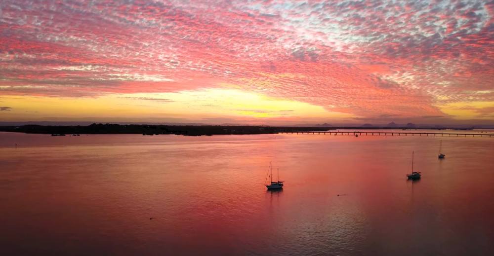 An amazing array of colours during the sunset